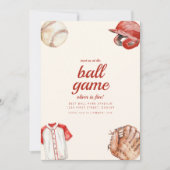 野球の試合でお会いしましょう バースデー招待状 招待状 (正面)