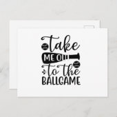 野球の試合に連れて行ってくれ ポストカード (正面/裏面)