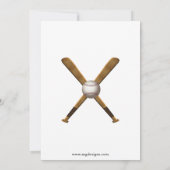 野球の試合のスコアボード 誕生日パーティーの招待状 招待状 (裏面)