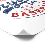野球の試合の日のベースに泣き叫びおもしろいがない ポスター (角)