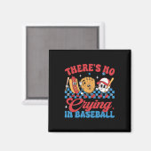 野球の試合の日のベースに泣き叫びおもしろいがない マグネット (正面/裏面)