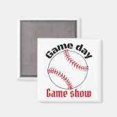 野球の試合の日の試合のショー マグネット (正面/裏面)