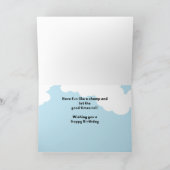 野球の誕生日が少年の外スティックのフィギュア カード (内部)