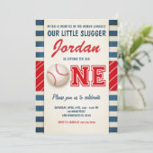 野球の誕生日の招待バースデーパーティー少年 招待状 (スタンド正面)