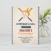 野球の誕生日の招待状 招待状 (スタンド正面)