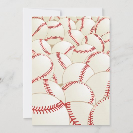 野球の誕生日の招待 招待状 (裏面)