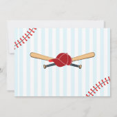 野球の誕生日の男の子写真 招待状 (裏面)