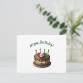 野球の誕生日ケーキ ポストカード (スタンド正面)