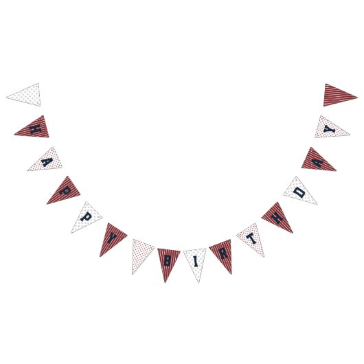 野球の誕生日バナー バンティングフラッグ (全)