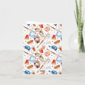 野球の誕生日パーティーお礼カード サンキューカード (裏面)