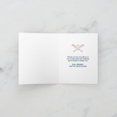 野球の誕生日パーティーお礼カード サンキューカード (内部)