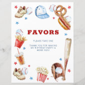 野球の誕生日パーティーのお気に入りサイン (正面)