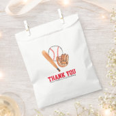 野球の誕生日パーティーのお祝いバッグ フェイバーバッグ (クリップ留めされた状態)