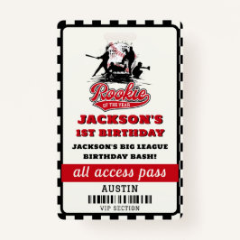 野球の誕生日パーティーのルーキー バッジ