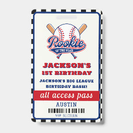野球の誕生日パーティーのルーキー バッジ