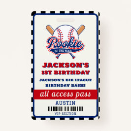 野球の誕生日パーティーのルーキー バッジ