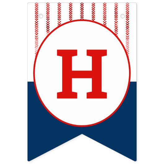 野球の誕生日パーティーの旗 バンティングフラッグ (第2の旗)