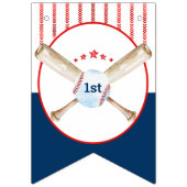 野球の誕生日パーティーの旗 バンティングフラッグ (第1の旗)