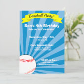 野球の誕生日パーティーへの招待状 招待状 (スタンド正面)