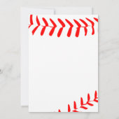 野球の誕生日パーティーへの招待状 招待状 (裏面)