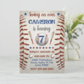 野球の誕生日パーティーへの招待 招待状 (スタンド正面)