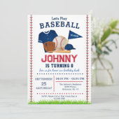 野球の誕生日パーティーへの招待 招待状 (スタンド正面)