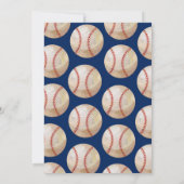 野球の誕生日パーティーへの招待 招待状 (裏面)