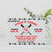 野球の誕生日パーティーを盛り上げる 招待状 (スタンド正面)