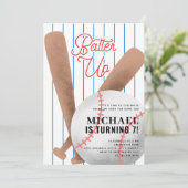 野球の誕生日パーティーを盛り上げる 招待状 (スタンド正面)