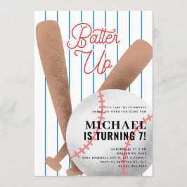 野球の誕生日パーティーを盛り上げる 招待状