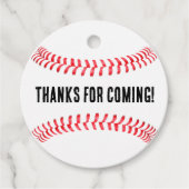 野球の誕生日パーティーカスタムのメッセージありがとう フェイバータグ (正面)