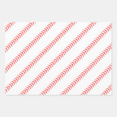 野球の誕生日パーティーカスタムカラー ラッピングペーパーシート (正面)