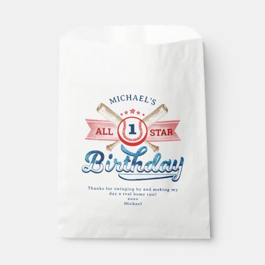 野球の誕生日パーティーサンクスオファービットバッグ フェイバーバッグ (正面)