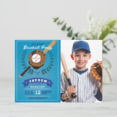 野球の誕生日パーティースポーツオールスターフォト 招待状 (スタンド正面)