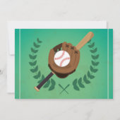 野球の誕生日パーティースポーツオールスターフォト 招待状 (裏面)