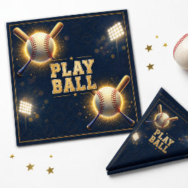 野球の誕生日パーティースポーツテーマ スタンダードカクテルナプキン