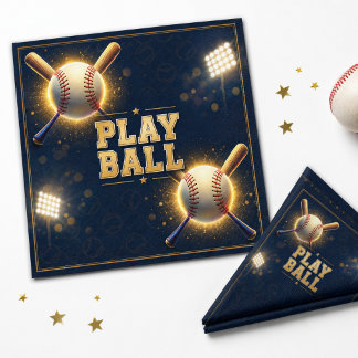 野球の誕生日パーティースポーツテーマ スタンダードカクテルナプキン