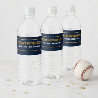 野球の誕生日パーティースポーツテーマ ペットボトルラベル