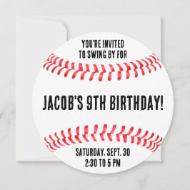 野球の誕生日パーティー名前をカスタムすると情報 招待状