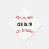 野球の誕生日パーティー名前をカスタムするまたは文字 スタンダードカクテルナプキン (角)