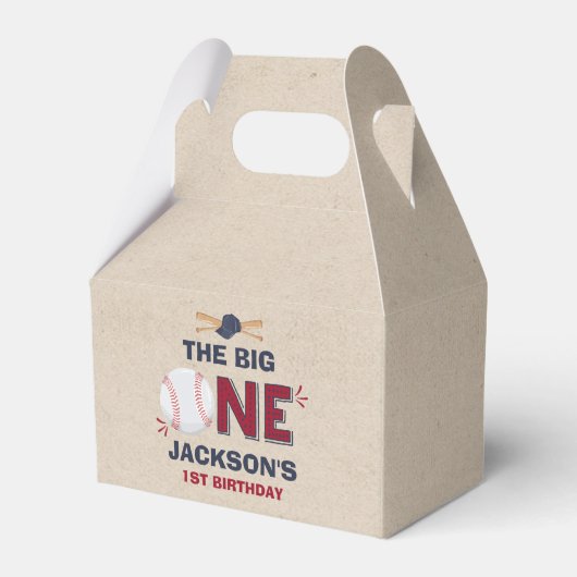 野球の誕生日パーティー好意ボックス野球パーティー フェイバーボックス (正面サイド)