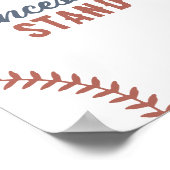 野球の誕生日パーティー譲歩スタンド ポスター (角)