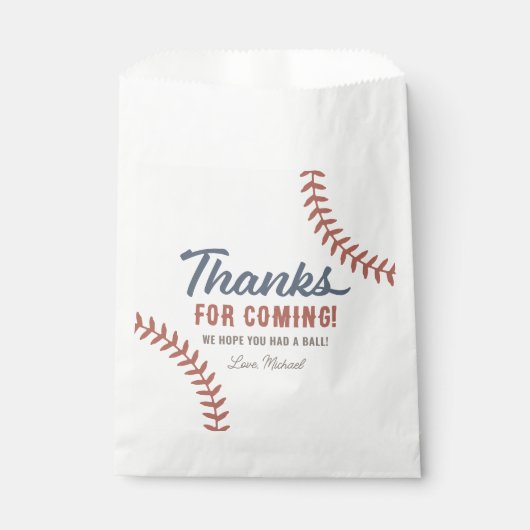 野球の誕生日パーティー フェイバーバッグ (正面)