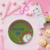 野球の誕生日パーティー ペーパープレート (パーティー)