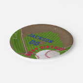 野球の誕生日パーティー ペーパープレート (アングル)