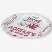 野球の誕生日パーティー ペーパープレート (アングル)