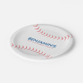 野球の誕生日パーティー ペーパープレート (アングル)