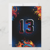 野球の誕生日パーティー 招待状 (裏面)