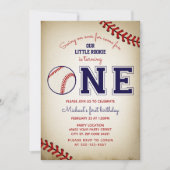 野球の誕生日パーティー 招待状 (正面)