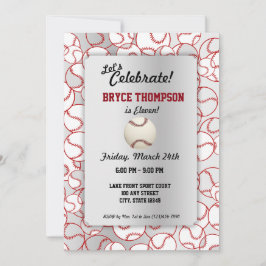 野球の誕生日パーティー 招待状